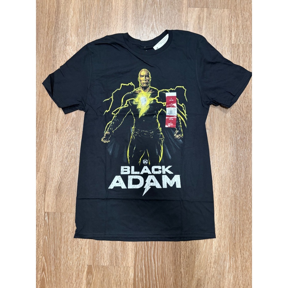 DC Comics Black Adam Movie Graphic T-Shirt Mens Small Black NWT Mad Engine
